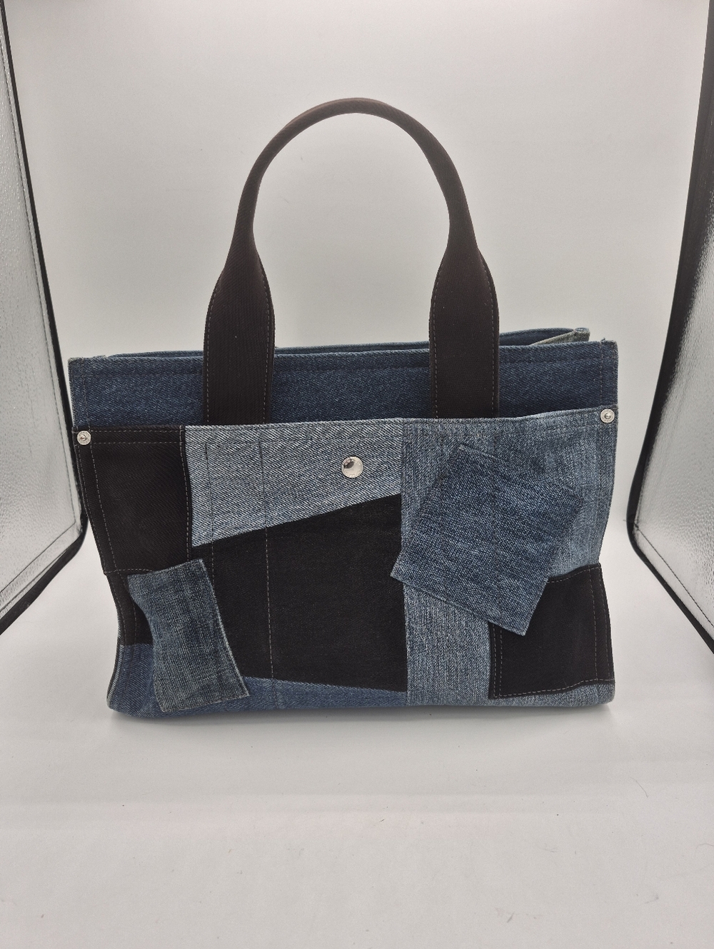 Coach Medium Patchwork Denium Cargo Tote/crossbody Bag - Picture 4 of 10